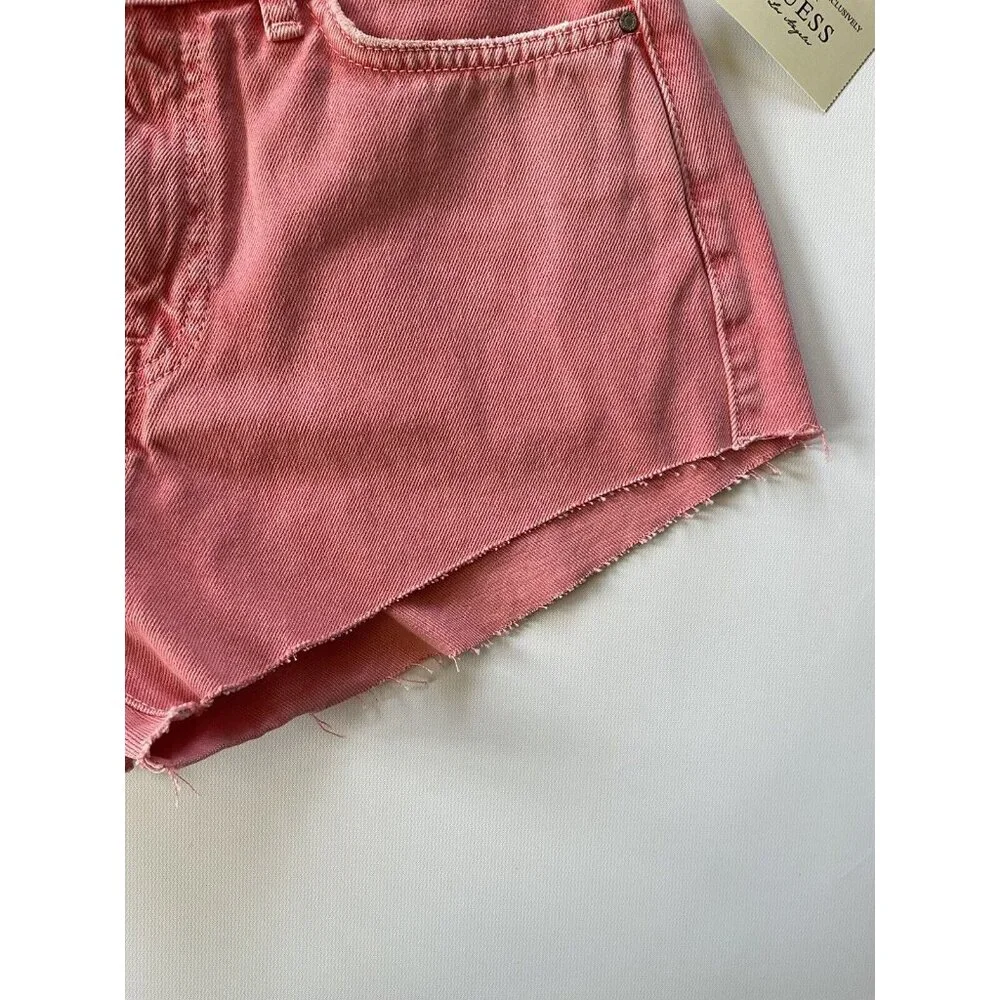 Guess Women’s Manila High Rise Short In Coral Size 31